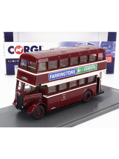 Corgi - GUY UTILITY AUTOBUS BURTON CORPORATION 6 CALAIS 1960 RED CREAM