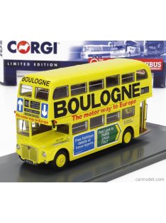   Corgi - Aec Type Rm Autobus London Transport Boulogne Route 88 Mitcham Cricketers 1949 Yellow