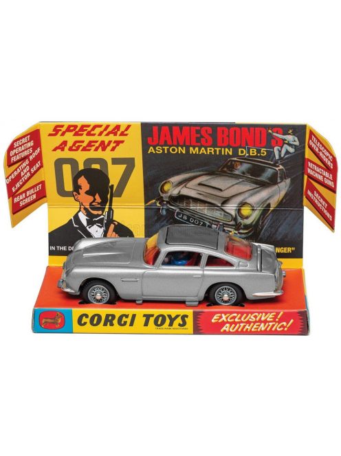 Corgi - ASTON MARTIN DB5 1965 - 007 JAMES BOND - GOLDFINGER 1964 - 60's VERSION SILVER