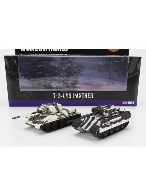 Corgi - TANK SET 2X T-34 + PANTHER 1945 MILITARY CAMOUFLAGE