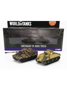   Corgi - TANK SET 2X SHERMAN + KING TIGER 1945 MILITARY CAMOUFLAGE