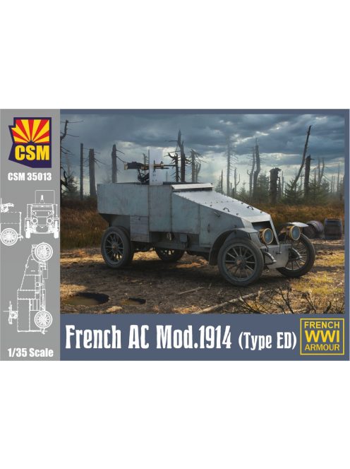 Copper State Models - 1/35 French Armored Car Modele 1914 (Type ED)