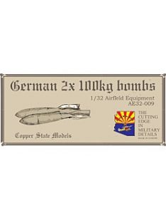 Copper State Models - 1/32 German 2x100kg aerial bombs