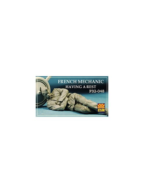 Copper State Models - 1/32 French mechanic naving a rest