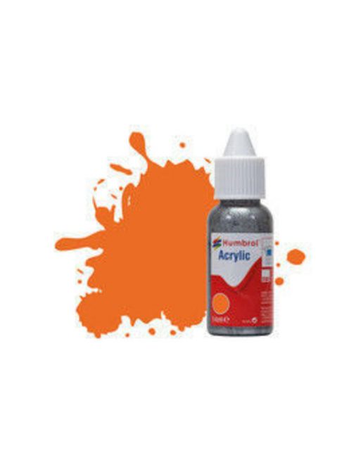 Humbrol - HUMBROL ACRYLIC DROPPER BOTTLE 14ML No 18 Orange - Gloss