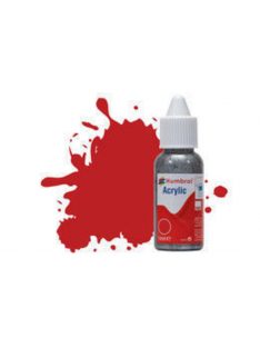   Humbrol - HUMBROL ACRYLIC DROPPER BOTTLE 14ML No 60 Scarlet - Matt