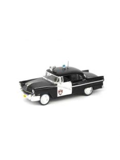   Deagostini - 1:43 Ford Fairlane Oakland Detroit Usa, 1956, Police Cars Of The World Series, White/Black