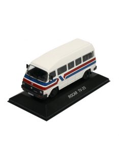   Deagostini - 1:43 Rocar Tv 35 Bus 1983, Legendary Cars, White/Red/Blue