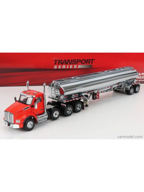 Dm-Models - Kenworth T880 Truck With Fd9300/Dt-C4 Tanker Petroleum 1990 Red Chrome