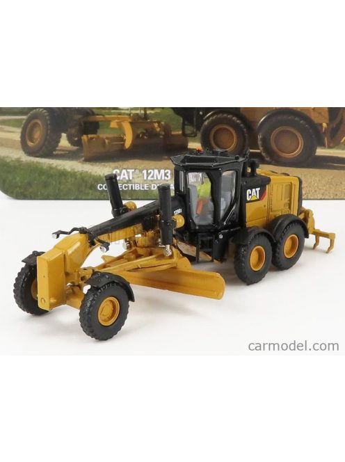 Dm-Models - Caterpillar Cat12M3 Ruspa Livellatrice Gommata - Scraper Tractor Motor Grader Yellow Black