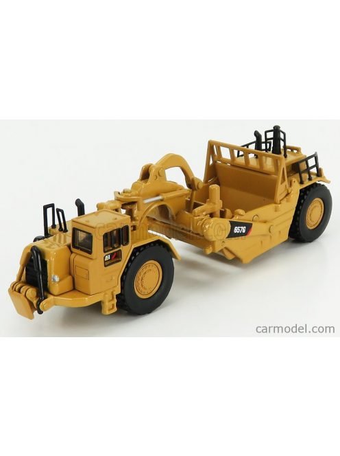 Dm-Models - Caterpillar Cat657G Ruspa Gommata - Wheel Tractor Scraper Yellow Black