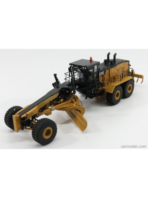 Dm-Models - Caterpillar Cat24 Ruspa Livellatrice Gommata - Scraper Tractor Motor Grader Yellow Black