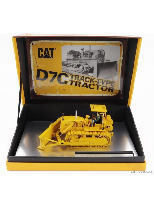 Dm-Models - Caterpillar Catd7C Ruspa Cingolata - Scraper Track Type Tractor Yellow Black