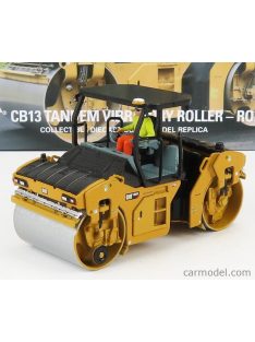   Dm-Models - Caterpillar Catcb13 Rullo Vibrante Monotamburo - Schiacciasassi - Stone Crusher Roll - Utility Compactor Yellow Black