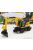 Dm-Models - Caterpillar Catm323F Escavatore Gommato Su Rotaie Ferroviarie - Tractor Hydraulic Excavator Scraper Yellow Black