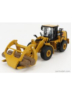   Dm-Models - Caterpillar Cat950M Ruspa Gommata - Scraper Tractor Wheel Loader With Log Fork Yellow Black