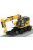 Dm-Models - Caterpillar Catm323F Escavatore Gommato Su Rotaie Ferroviarie - Tractor Hydraulic Excavator Scraper Yellow Black