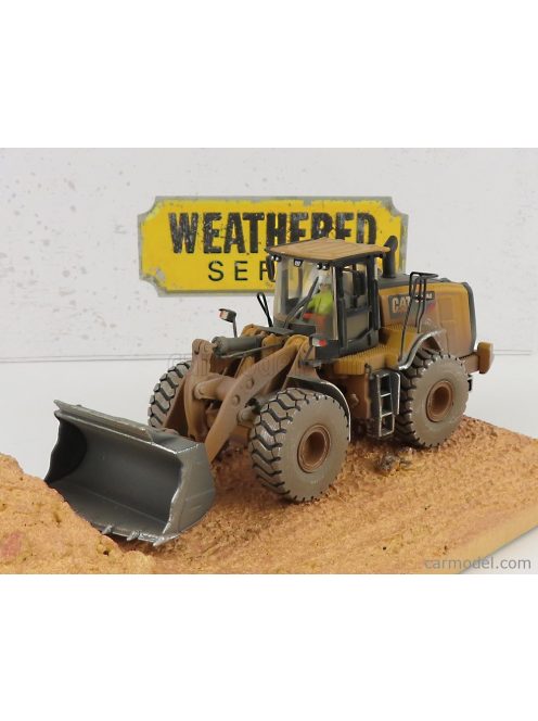 Dm-Models - Caterpillar Cat966M Ruspa Gommata - Scraper Tractor Weathered Medium Wheel Loader Yellow Black