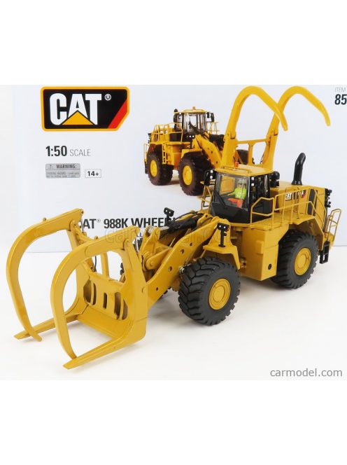 Dm-Models - Caterpillar Cat994K Ruspa Gommata - Scraper Tractor Wheel Loader With Log Grapple Yellow Black