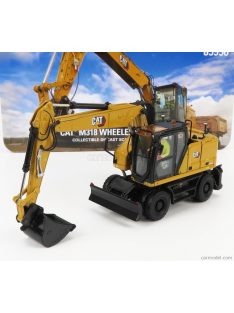   Dm-Models - Caterpillar Catm318 Escavatore Gommato - Tractor Hydraulic Excavator Scraper Yellow Black