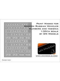   Dnmodels - 1:35 Modern Russian Vehicles Numbers And Insignia Paint Masks Set (35/827-029)