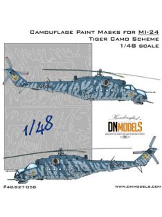   Dnmodels - 1:48 Mil Mi-24 Hind Attack Helicopter Tiger Camo Paint Mask Set (48/827-058)