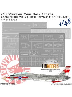   Dnmodels - 1:48 Vf-1 Wolfpack Paint Mask Set For Early /High Vis/ F-14 Tomcat (48/827-100)