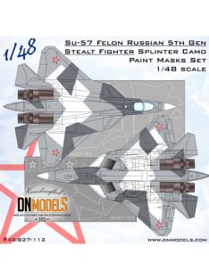   Dnmodels - 1:48 Su-57 Felon Russian 5Th Gen Stealth Fighter Splinter Camo Paint Masks Set (48/827-112)