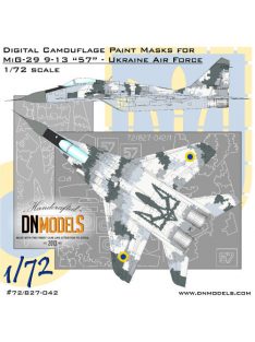   Dnmodels - 1:72 Mig-29 Ghost Of Kyiv Fulcrum-C Ukrainian Digital Camo Paint Mask Set (72/827-042)