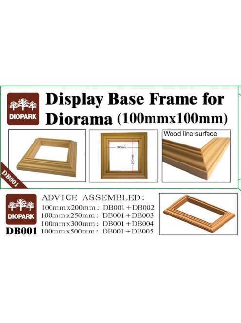 Diopark - Display Base Frame for Diorama 100mm (2 frames in box)