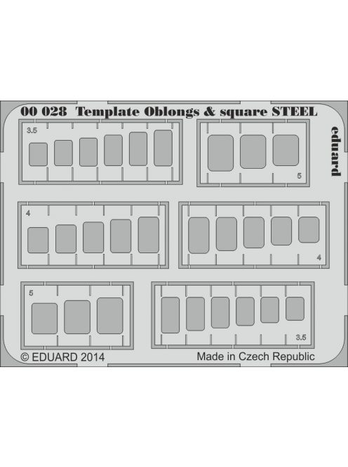 Eduard - Template Oblongs and Square Steel