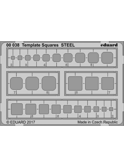 Eduard - Template Squares Steel