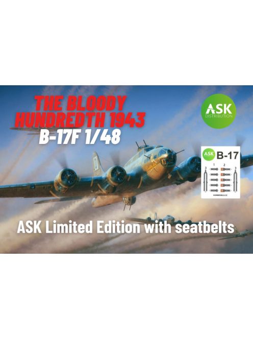 Eduard - The Bloody Hundredth 1943, B-17F 1/48 ASK Limited with seatbelts