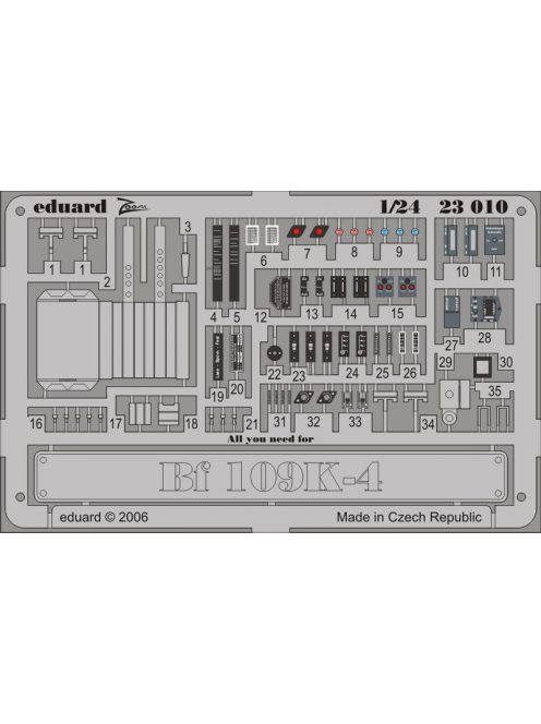 Eduard - Bf 109K-4 Placards 1/24 for Trumpeter