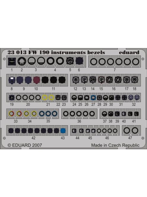 Eduard - Fw 190 Instruments Bezels 1/24