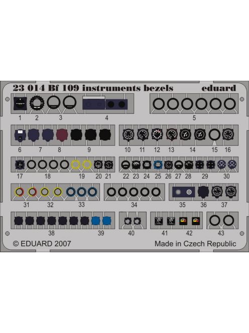 Eduard - Bf 109 Instruments Bezels 1/24