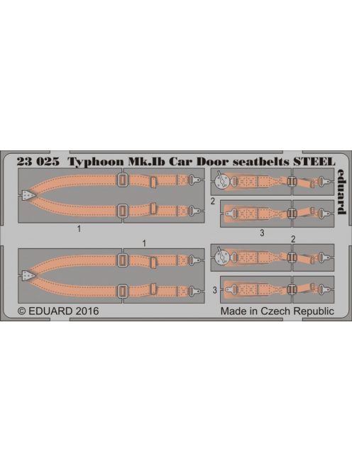 Eduard - Typhoon Mk.Ib Car Door Seatbelts Steel for Airfix