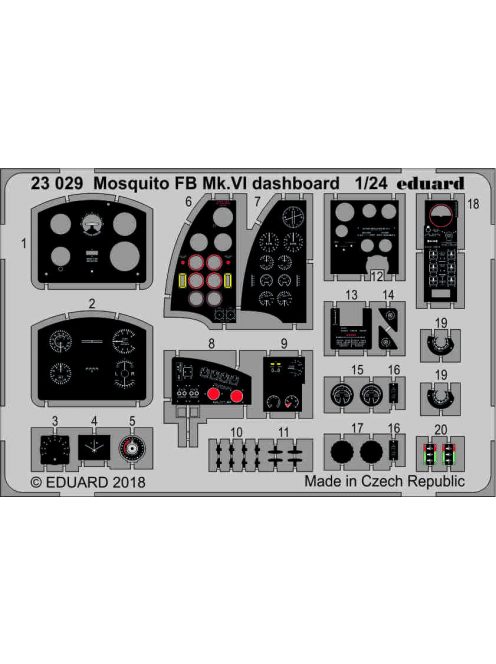 Eduard - Mosquito FB Mk.VI Dashboard for Airfix