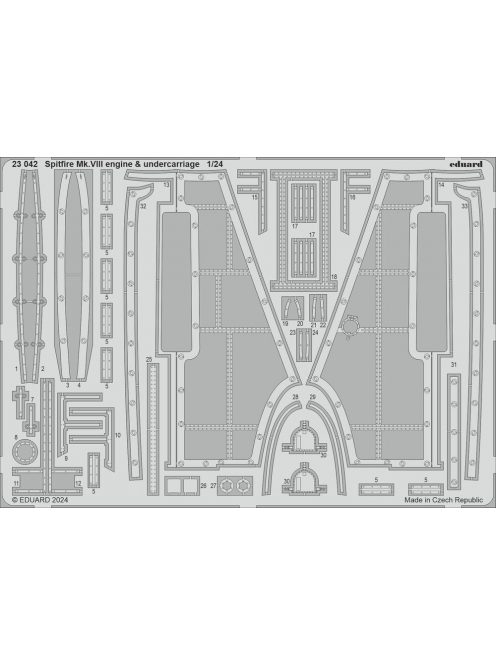 Eduard - Spitfire Mk.VIII engine & undercarriage  AIRFIX