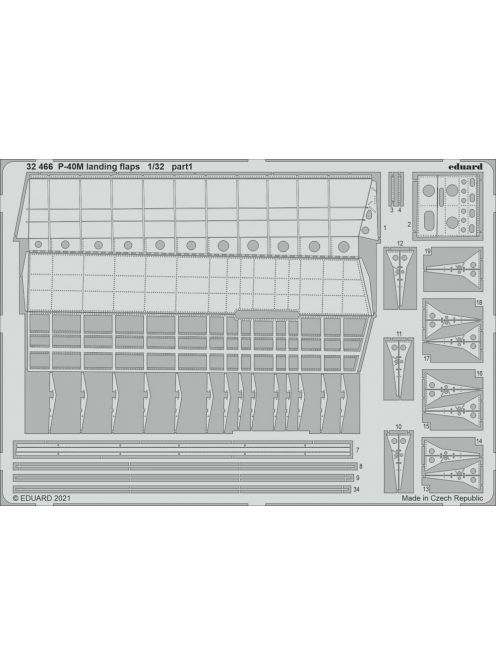 Eduard - P-40M landing flaps for TRUMPETER