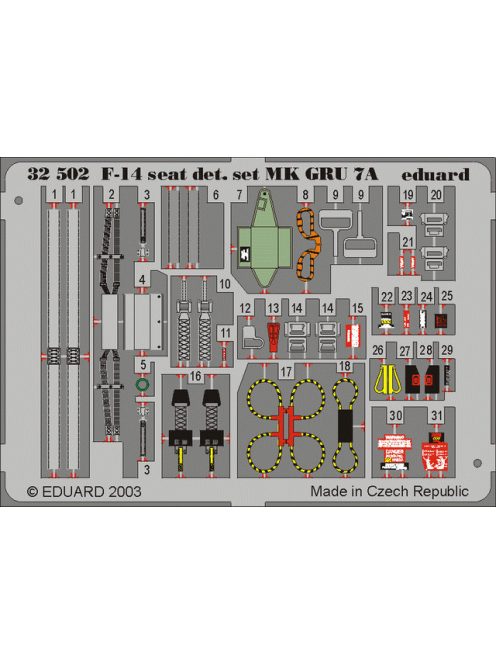 Eduard - F-14A Tomcat Ejection Seat for Tamiya