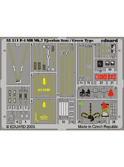 Eduard - F-4 Phantom II Ejectin Seat/Green Type for Tamiya