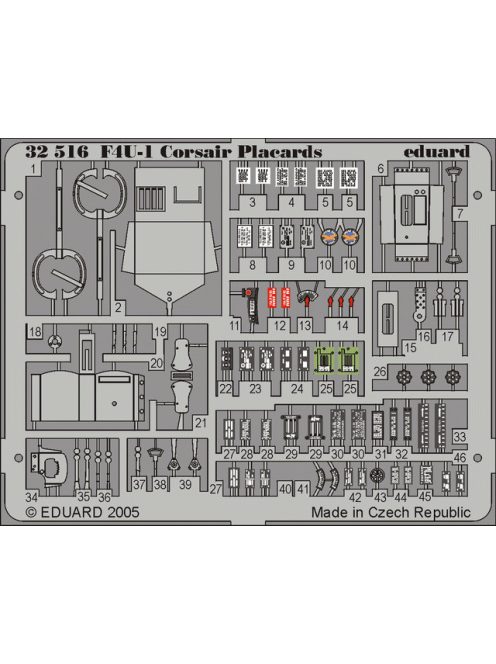 Eduard - F4U-1 Corsair Placards