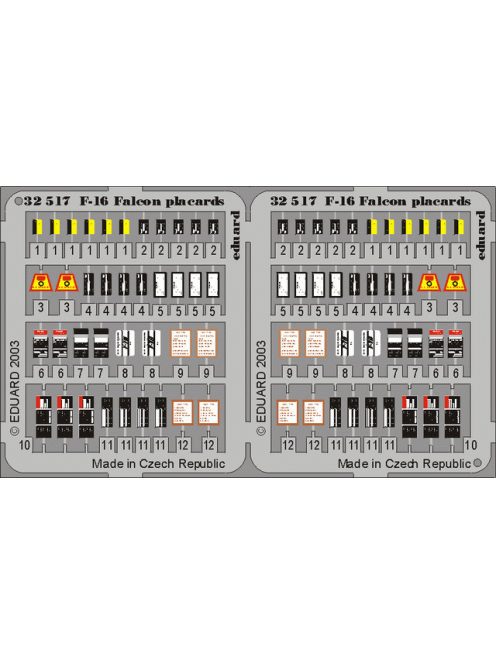 Eduard - F-16 Falcon Placards for Hasegawa