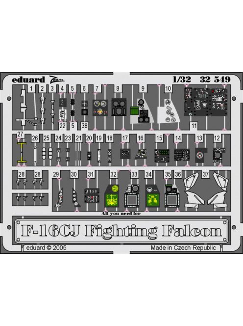 Eduard - F-16CJ Fighting Falcon Interior for Academy