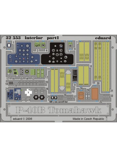 Eduard - P-40B Tomahawk Interior for Trumpeter