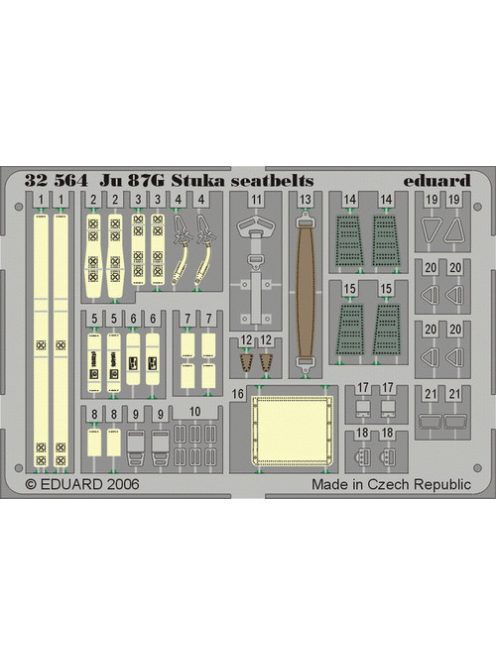 Eduard - Ju 87G Stuka  Seatbelts for Hasegawa 