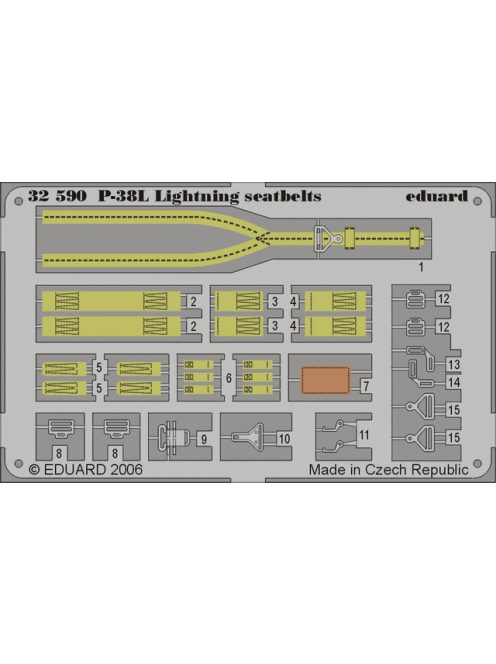 Eduard - P-38L Lightning Seatbelts for Trumpeter