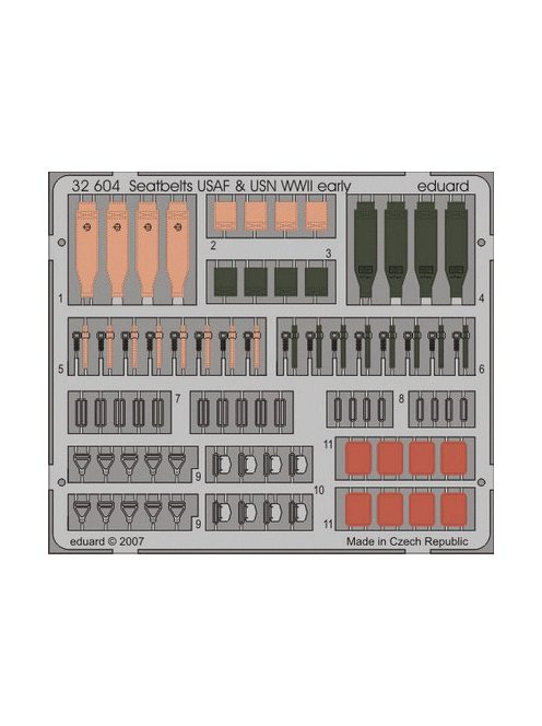 Eduard - Seatbelts USAF and USN WWII Early 