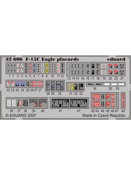 Eduard - F-15C Eagle Placards for Tamiya